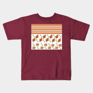 autumn leaf stripes Kids T-Shirt